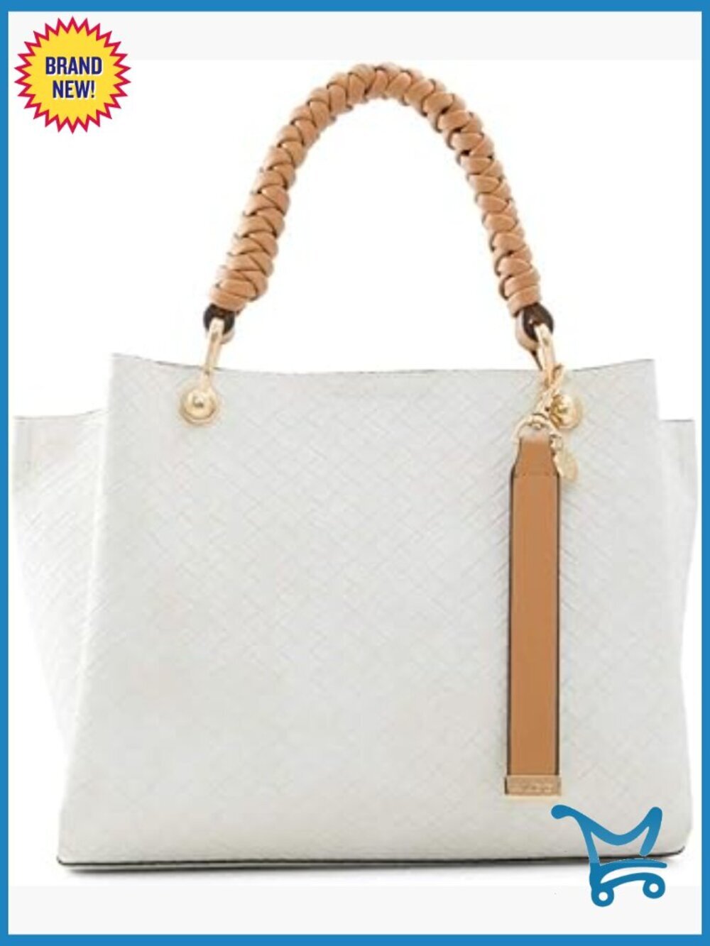 Medium Tote Bag with Adjustable Strap, Synthetic Leather, Casual Everyday